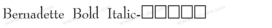 Bernadette Bold Italic字体转换
